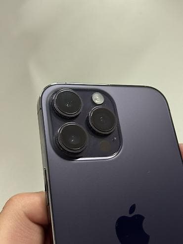 poco x: IPhone 14 Pro, Б/у, 512 ГБ, Deep Purple, Чехол, 76 % — 2