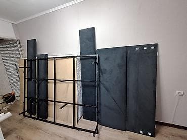 Кровать двуспальная с мягким изголовьем + матрас. - Размер спального — 3