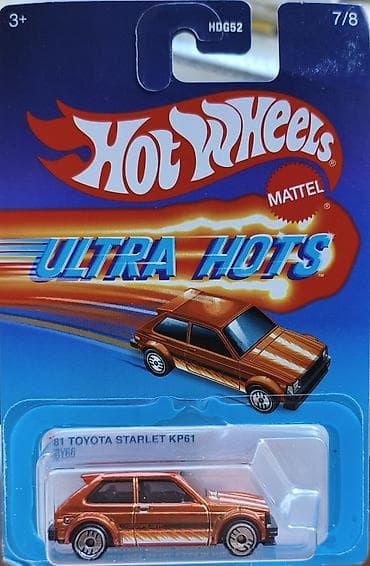 Искусство и коллекционирование: Hot Wheels Ultra Hots — ’81 Toyota Starlet KP61 (арт. HDG52, серия — 1