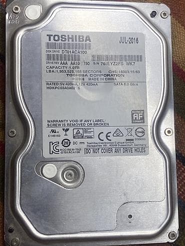garmin 7x: Накопитель для ПК, Toshiba, HDD, 1 ТБ, 3.5", Для ПК — 1