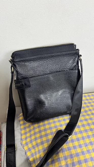 hoco y1: Сумка через плечо из черной фактурной кожи - Формат: вертикальная — 3