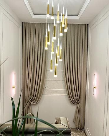 чехол на кухонный уголок: Комплект штор, Блэкаут, Светонепроницаемая, Изготовление на заказ, Для зала — 3