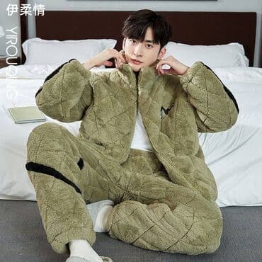 pull bear: Мужской домашний костюм, L, Новый, цвет - Зеленый, Платная доставка — 1