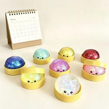 gravity ball: Сквиши-антистресс «Bun Bun», большие, полупрозрачные с блестками - — 3