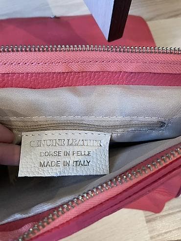 samsung а5 2017: Сумка из натуральной кожи, Made in Italy (ярлык: Genuine Leather — 2