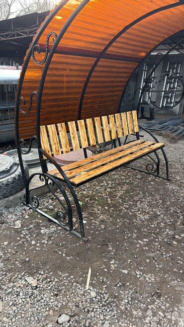 мебель в рассрочку без банка бишкек: Скамейка Металл, Со спинкой, С крышей — 24