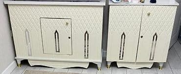 мебели шкафы: Тумба для ванны, Без раковины, ЛДСП, цвет - Бежевый — 1