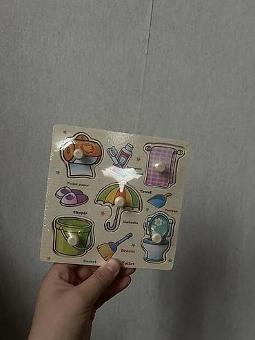 Оюнчуктар: Деревянные пазлы-вкладыши с ручками для раннего развития - Тематика — 8