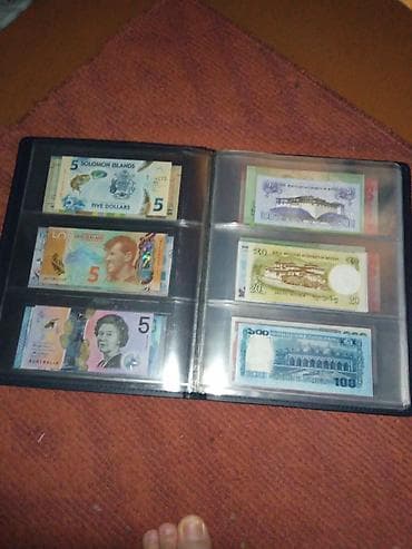 сувенирные деньги: Коллекционный альбом с иностранными банкнотами 63 банкноты+ альбом - — 4