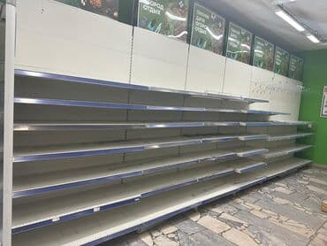 оборудование для магазина бу: Витрины, стеллажи, полки торговые металлические б/у, полка магазинная — 9