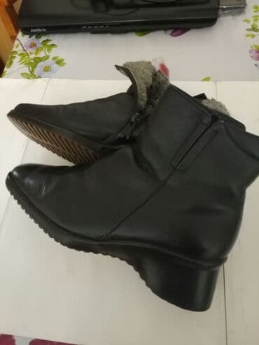 обувь для охоты: Полусапоги кожаные, зимние (натуральный мех) 38 размера — 7