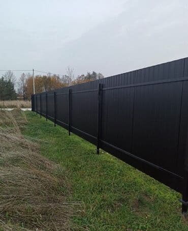 трубы металлопрокат: Заборы из профнастила под ключ - Материал: стальной профнастил с — 9