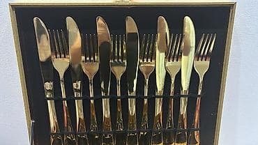 викалина ложки вилки цена: Столовый набор в кейсе, золотистый - Полный комплект на 6 персон: 24 — 2