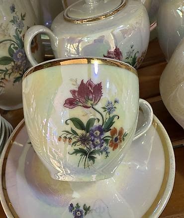 Посуда: Новый чайно-кофейный сервиз «Мейсенский букет» производства ГДР — 2
