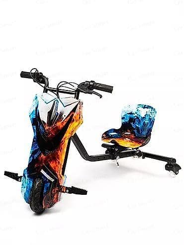 Дрифт‑трайк электрический для детей/подростков. Особенности: - Яркий