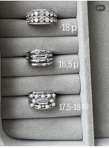 умные кольца: Кольца с муассанитом и фианитами, серебро 925 - Новое поступление — 4