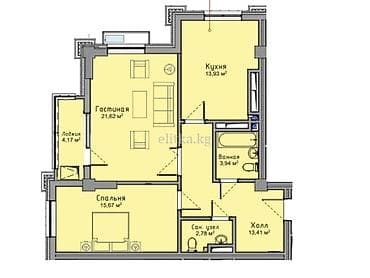 2 8: 2 комнаты, 75 м², Элитка, Готовая ПСО (под самоотделку) — 2