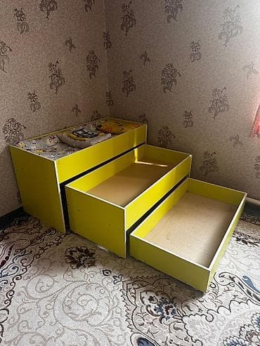 детская кроватка трансформер: Двухъярусная детская кровать, Новый, ЛДСП — 3