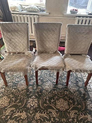 стол стул сатылат: Конок бөлмөсү үчүн үстөл жана отургуч, Колдонулган, Өзү алып кетүү, түсү - Күрөң — 4