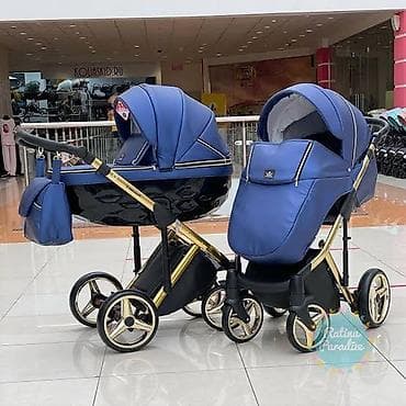 золото: Коляска, цвет - Золотой, Б/у — 4