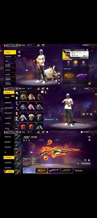 Игровой аккаунт Free Fire Состав и особенности: - Уровень профиля: 66