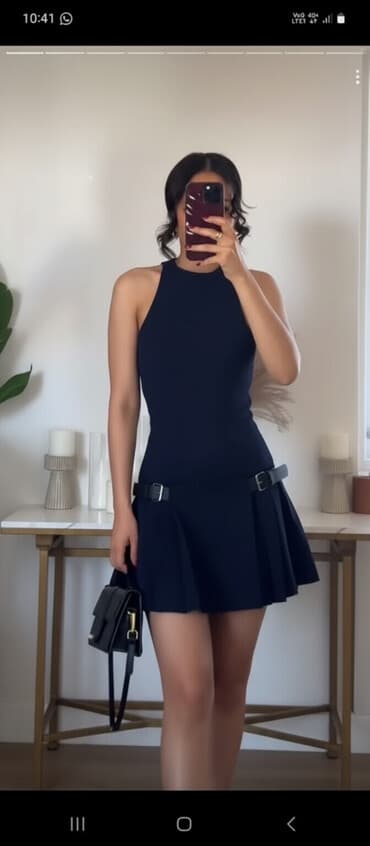 коктейльные платья для полных: Вечернее платье, Короткая модель, Без рукавов, S — 1