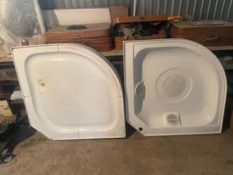 шкаф в комнату: Душ кабинасы Жарым тегерек, Поддондун бийиктиги: 10 см,Жабуусу: Караңгылатылган — 3