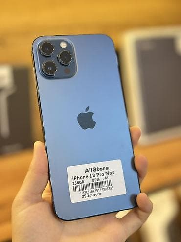 IPhone 12 Pro Max, 256 ГБ, Pacific Blue, 80 %
