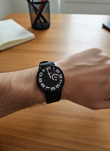 Samsung Galaxy Watch6 (SM-R930) - Цвет: черный, круглый корпус