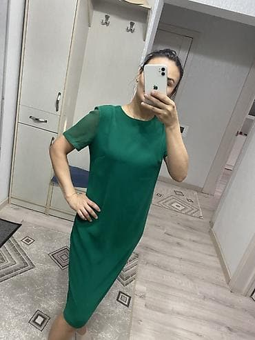 длинные платья: Повседневное платье, Лето, Длинная модель, Прямое, XL — 3