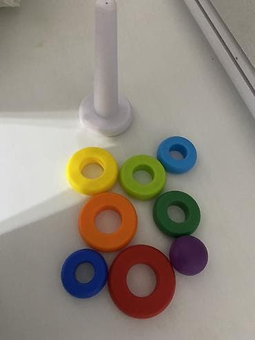 magic five: Пирамидка для малышей с яркими кольцами очень качественная - — 4