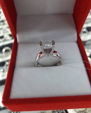 свадебные платья для покрытых: Кольцо СЕРЕБРО 925пробы покрыто драгоценным родием дизайн Италия — 9