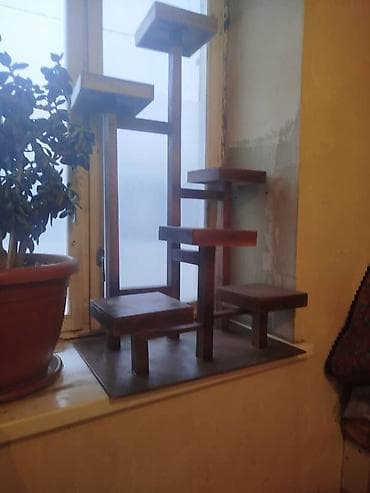 ат пони: Полка, этажерка для цветов, Новый, Дерево — 5