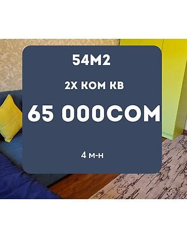 Сдается 2 ком кв 4 микрорайон 54 кв.м / 3 этаж из 5 Все центральное — 1