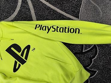 nike tech flece: Продаю оригинальное худи с символикой PlayStation в ярком неоновом — 2