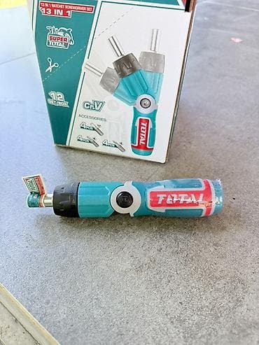 Курулуш жабдуулары: Отвёртка с трещоткой TOTAL 13 в 1 - Компактная трещоточная отвёртка с — 4