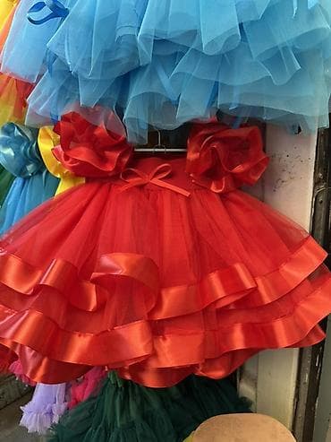 Детское платье, цвет - Красный, Новый