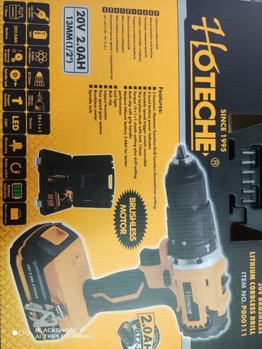 инструменты для электрика: Инструмент аккумуляторный HOTECHE Гайковёрт ударный. 20v. 4ah — 4