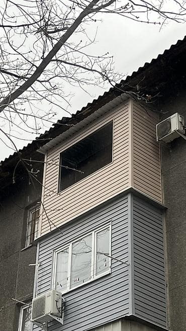 Курулуш жана оңдоо кызматтары: Обшивка и отделка балконов/лоджий сайдингом + подготовка под — 2