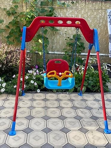 купить уличные качели: Детские уличные качели Pilsan Samba Swing Set with Chain (код 07-968) — 5
