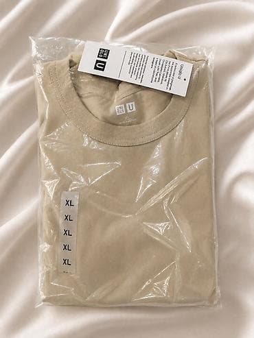 Личные вещи: Футболка, Классическая модель, Uniqlo, Хлопок, Новый, XL — 1