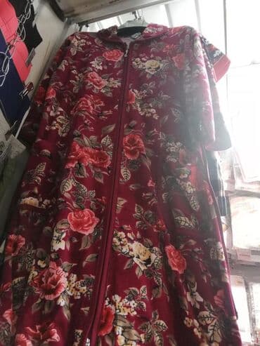 женские махровые халаты больших размеров: Велюровые халаты на пуговицах и на замке. Производство Турция — 3