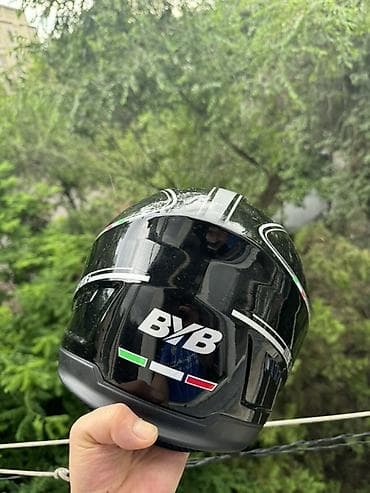 helmet: Мотошлем BYB полулицевой (open face) - Тип: полулицевой шлем с — 2