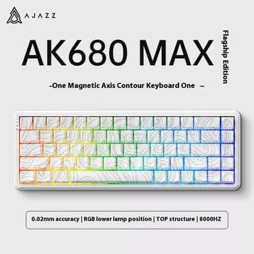 мышь клавиатура: Клавиатура, Ajazz, Механикалык, Bluetooth, Зымдуу туташтыруу, Өлчөмү: 65% — 2