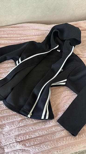 tech fleece: Детская спортивная кофта на молнии с капюшоном. - Цвет: черный с — 4