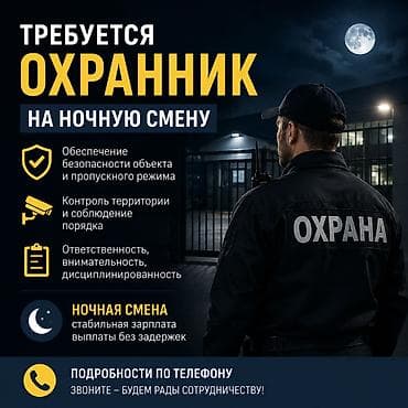 молодая гвардия фрунзе: Требуется охранник на ночную смену Обязанности: - Обеспечение — 1