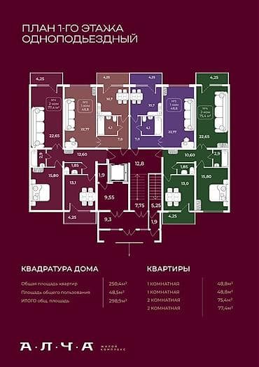 1 комната, 49 м² — 6