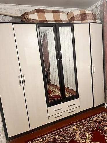 шкаф для одежды с зеркалом: Шифоньер, шкаф для одежды, Прямой, ЛДСП — 1