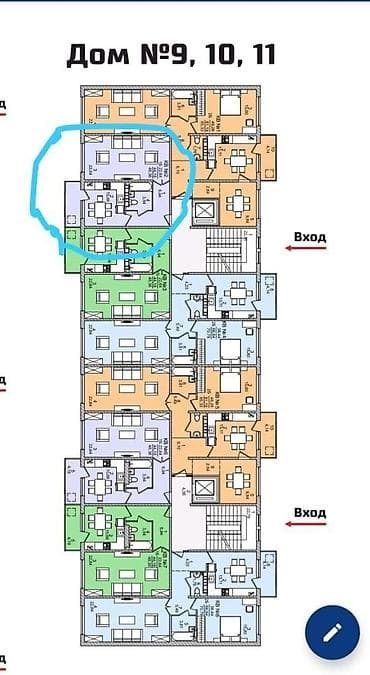 однушка: 1 комната, 48 м², 108 серия, 9 этаж, Готовая ПСО (под самоотделку) — 2