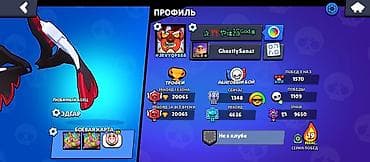 Nintendo Switch: Аккаунт Brawl Stars - Всего бойцов: 76 из 99 - Трофеи: 20 065 (рекорд — 2